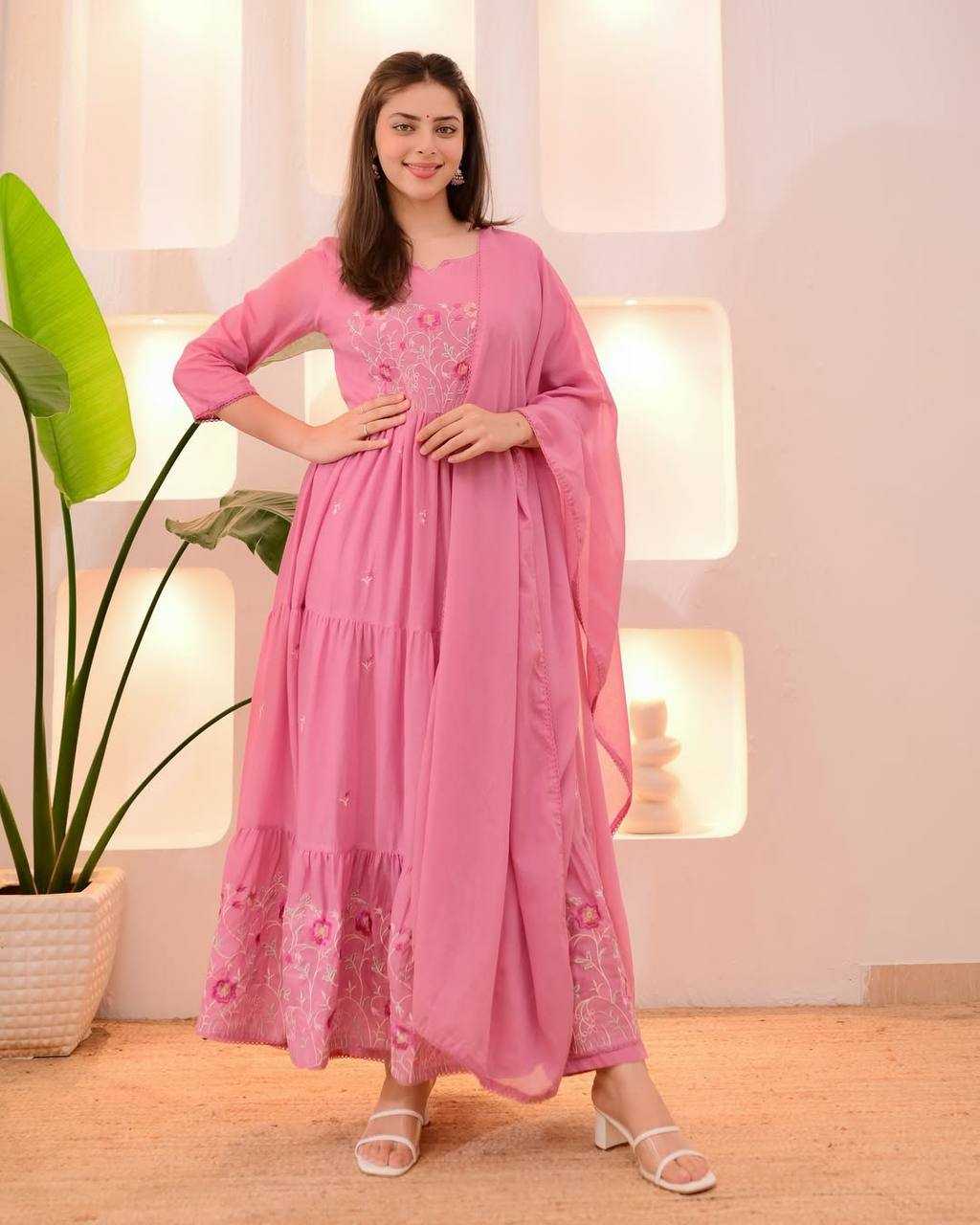 Georgette Embroidered Kurtis